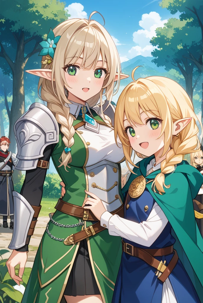 blonde girls in armor. kiss girls in the castle