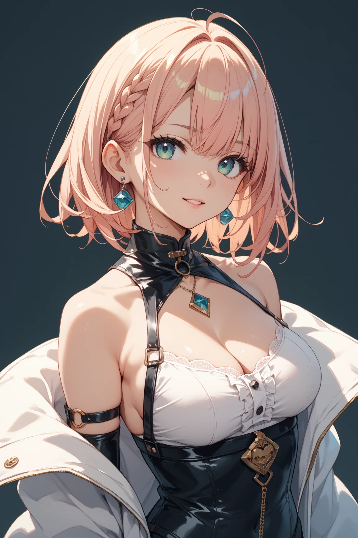 masterpiece, absurdres, best quality, ultra detailed, high Resolution, detailed illustration, bright colour, (extremely beautiful detailed face and eyes, Delicate beautiful face, 1 girl, cute face:1.3), (magenta eyes:1.1), sparkling eyes, big eyes, medium breasts, (perky breasts:1.1), (pointy breasts:1.1), medium hips, glamorous body, white skin, BREAK, long bob cut, (blonde hair:0.8), messy hair, detailed hair, shiny hair, BREAK (vagina, rape:1.3), perfect lighting, (embarrassed:1.5), (ecstasy, vulgarity:1.5), (trembling:0.8), shoulder bag, paisura, strap between breasts, 