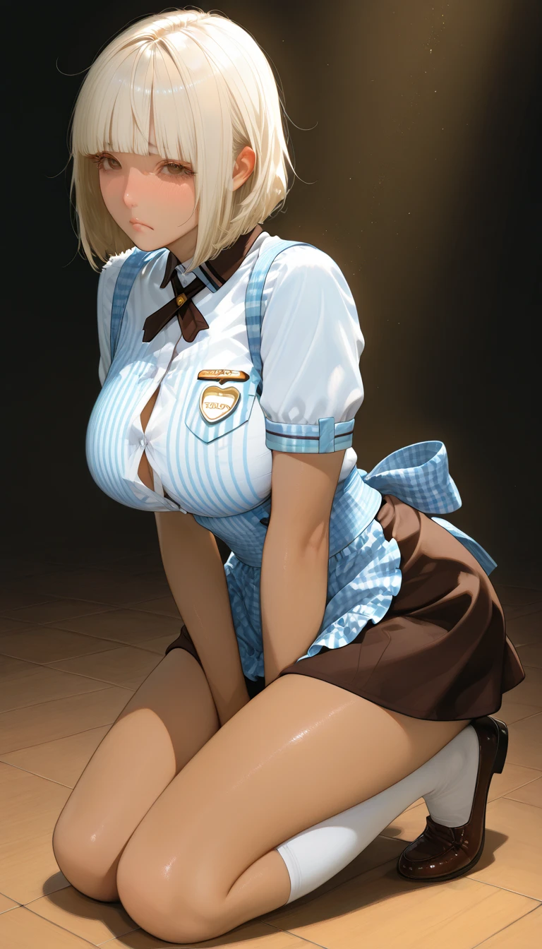 Takeshi Obata, George Barbier, Surreal, mysterious, strange, fantastical, fantasy, Sci-fi, Japanese anime, steam-powered blonde miniskirt beautiful girl Alice, perfect voluminous body, happy smile, playing volleyball, dynamism, Shinjuku street, Rabbit and cat, hyper detailed masterpiece, jumping huge tits coming out, sweating wet wet wet embarrassing blushing, skirt hitched up tiny white panty wet wet cameltoe sexy erotic, hyper provocative body, coquettish realistic depth of field cinematic lighting sexual excited coming heavy breathing