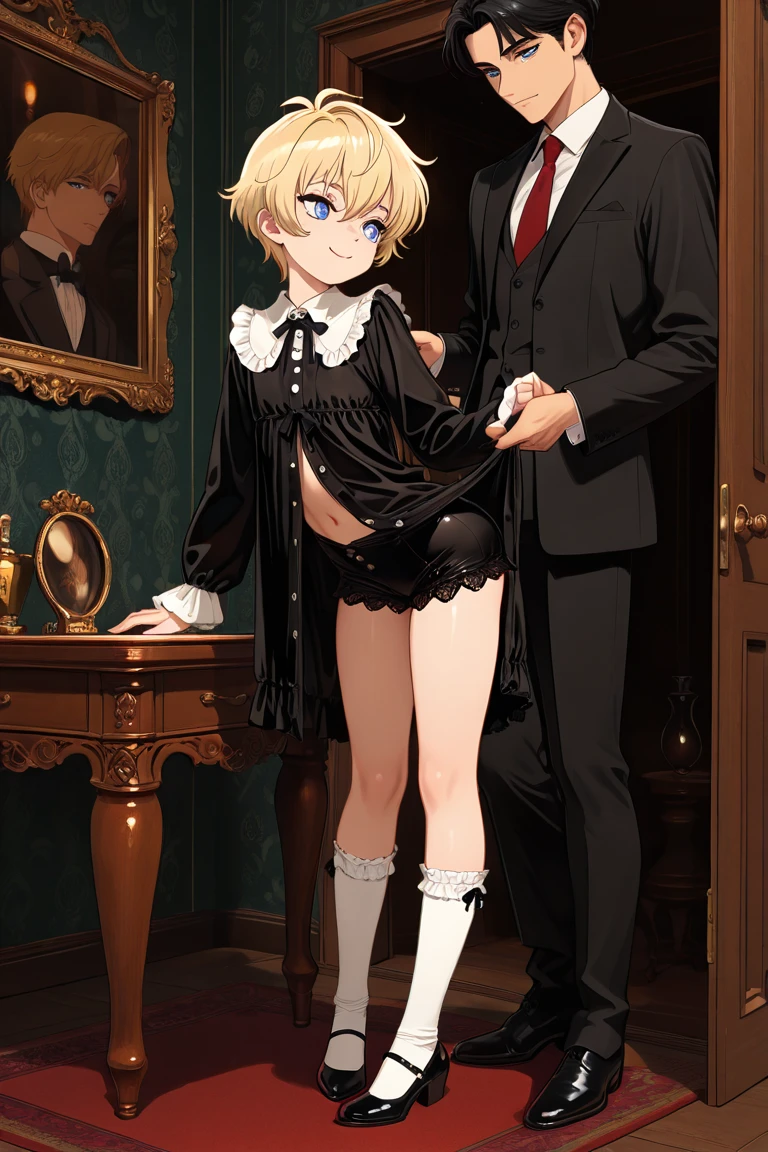 a father photograph sent by his second son to his first son( a he had been brainwashing by his secondson ,eloped with his second son, crossdressing , wife of his secondson, wear sexy lingerie,has marital life with his secondson ,)
