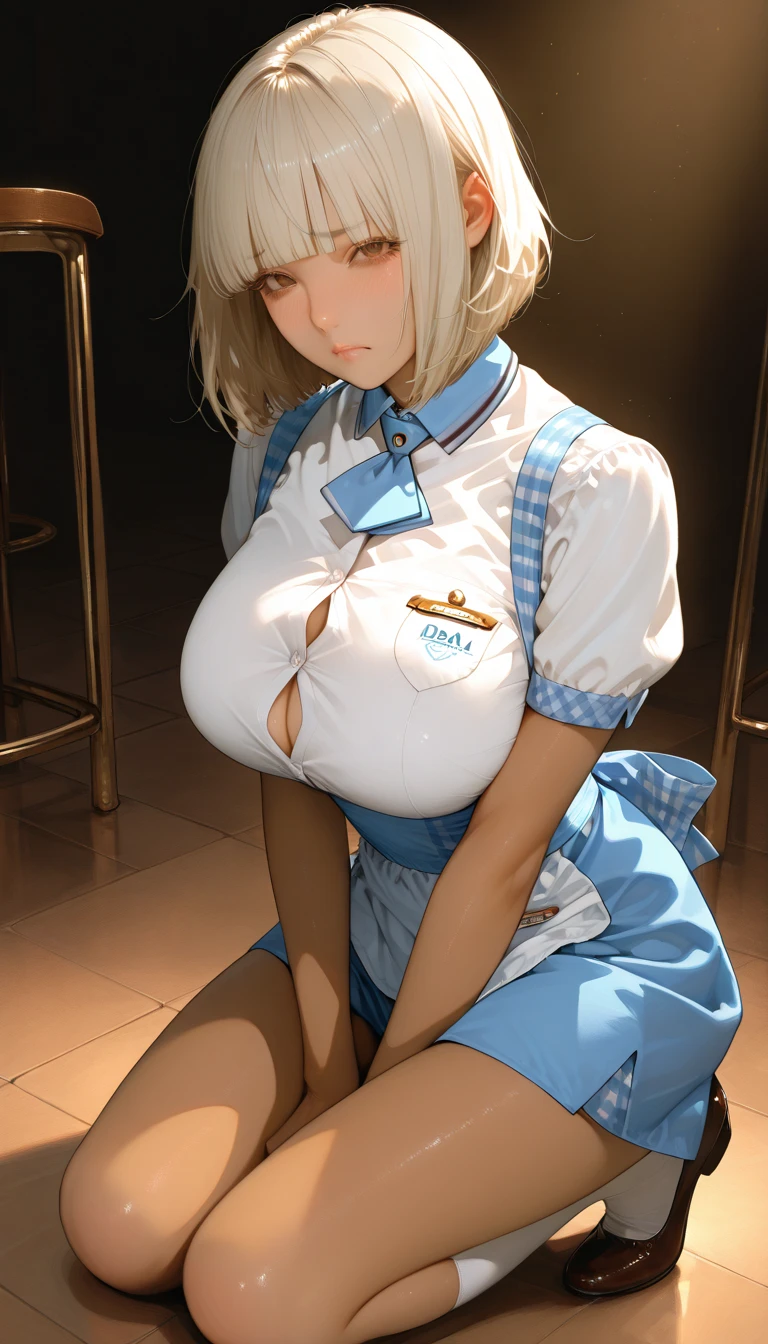 (masterpiece:1.2), (highest quality:1.2),, Curvy but slender body, Perfect Eyes, Perfect Face, Perfect lighting, 2 girls ,At the hospital,(Standing position),(whole bodyのショット),(Cute Smile),(Holding a urinal), Detailed Background, , eye shadow, Thick eyelashes, Fantasy, Watching the audience, whole body、Bright and beautiful face、Young shiny glossy white glossy skin、The ultimate beauty、The most beautiful blonde in the world、Thin Hair、short hair、Shiny beautiful bangs、Big, bright blue eyes、Very beautiful and lovely 18 year old, The most beautiful nurse in the world、Large Breasts,ponytail,(Less exposure),My nipples are erect,Amount of pubic hair:50.0,mini skirt,(Stick your butt out),