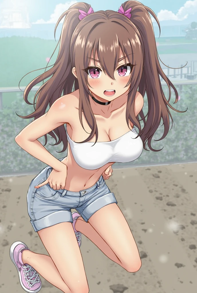 score_9, score_8_superior, score_7_superior, sauce_anime,
evaluation_Sensitive, ground,Outdoor,Sportswear,Green Eyes,Long Hair,Sweat,Browsing Caution,(((strap on,Dildo with balls))),running,Big smile,Sprint,Reflection of light,instructor,cool,caress,