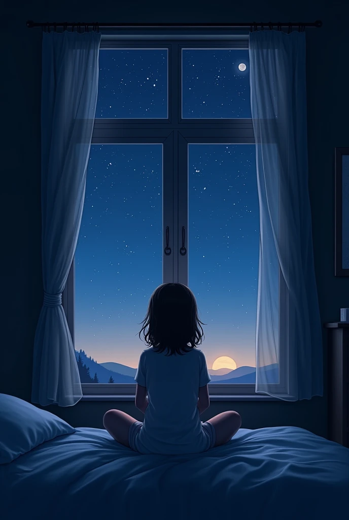 In a small town nestled between rolling hills and a dense forest, there lived a young girl named Lily. She was an adventurous spirit, always curious about the world around her. One night, as she was getting ready for bed, she heard a soft knock on her window. Startled, she peeked through the curtains but saw nothing but the dark, starry sky.