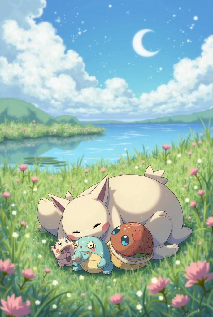 obese boy,naked,thirteen-year-old,,abandoned,nostalgic,curious,innocent eyes,vulnerable expression,sad expression,cozy atmosphere,moonlit night,soft lighting,shadowed background,gentle breeze,whispering leaves,lost in thought,deep in contemplation,furry wolf companion,playful and loyal,protective,starry sky,dark forest,serene and melancholic,painting-like quality,subtle brush strokes,vivid colors,dreamlike tone,emotionally charged,raw emotions,expressive body language,mysterious ambiance [dark forest],sensitive storytelling,haunting beauty,reflective mood [boy],contrasting textures [boy's skin],gentle and empathetic approach,striking visual impact,poignant and thought-provoking,bringing awareness to vulnerability and healing. (best quality, photo-realistic,highres),ultra-detailed, HDR, fine art, deep emotion, masterful execution, delicate details.