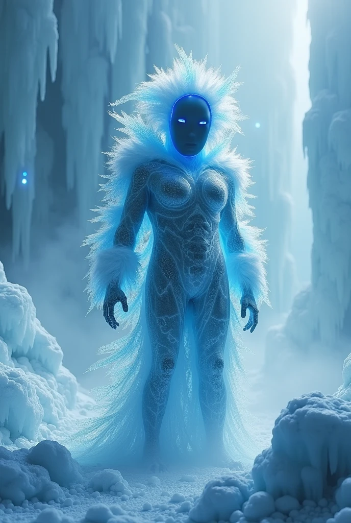 A being, made of ice, with one eye