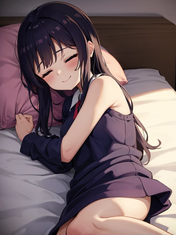 (8k, 最high quality)、Ultra-high resolution、adorable、最high quality, beautiful, Absurd beauty、((Attacked in his sleep))、 ((Sleeping with eyes closed))、Healthy Skin、Cute Characters, Most detailed, high quality、(missionary, vaginal, ass pov, sex, nsfw)、nose blush、steam、Shiny Hair、Very fine and beautiful bright eyes、be scared、Very detailed, clear and beautiful face, Being stripped of clothes、Slender body、Awards, Anatomically correct、((Sleeping with eyes closed))、Dark Places