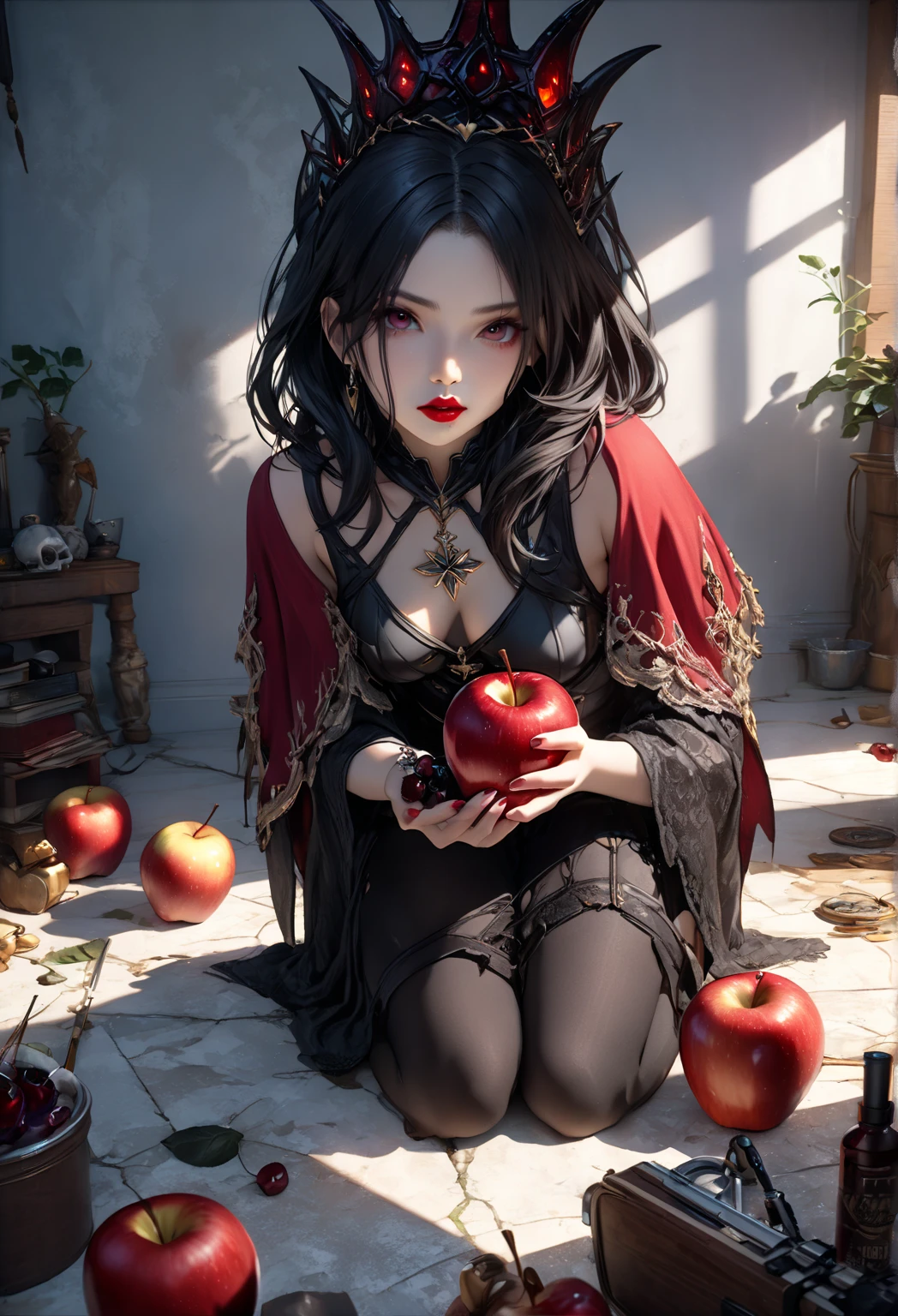 arafed witch woman in a white coat and black hat with red paint on her face, artwork in the style of guweiz, guweiz, guweiz masterpiece, james jean and wlop, takato yomamoto. 4 k, inspired by Yanjun Cheng, james jean andrei riabovitchev, guweiz on artstation pixiv