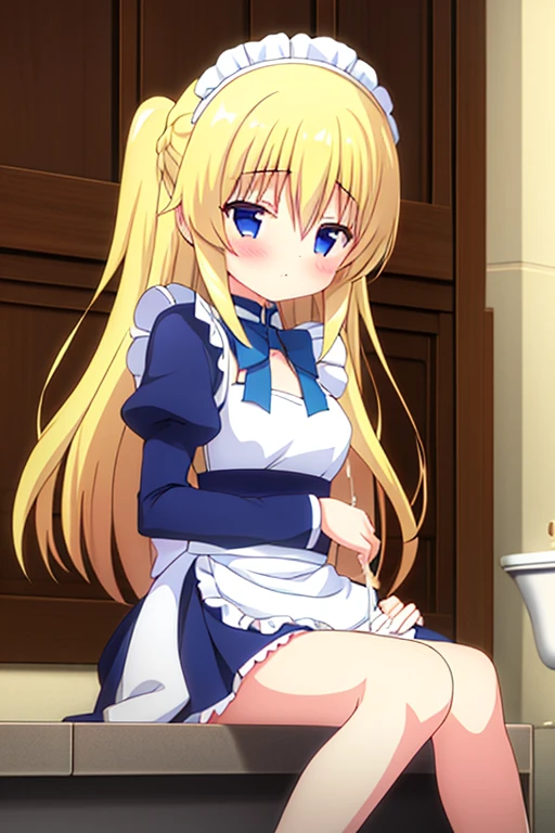 (best quality, masterpiece:1.2), illustrations, a cute girl, cute face, kawaii, very lovingly face, early teens,
10-year-old,
blonde hair, long hair, straight hair, shiny hair,
blue eyes,
medium breasts,
BREAK (Alice's Adventures in Wonderland, Alice Costumes in Wonderland, blue dress, puff sleeve, white apron, frill, pinafore, collar, white legwear, loafer), (hair bow, blue bow:1.2),
BREAK (orgasm face, closed eyes, aroused, open mouth, gasp, blush cheeks, saliva trail:1.2),
BREAK (vaginal penis:1.2), (a man), hetero, (girl sit astride on man), (girl on top), (girl spread legs), (intense Sex:1.7), (cum out:1.2),
bedroom, bed, from below,