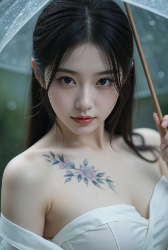 (masterpiece, top quality, best quality, official art, Beautiful and beautiful:1.2), (1 18 year old Japanese girl:1.3),The content is very detailed,(Fractal art:1.1),(colorful:1.1)(butterfly tattoo:1.3),most detailed,(tangled:1.2), Full body female love, (abstract background:1.3), (glowing skin), (red lips:1.4), ,(open mouth), (View from the front:1.5)，Upper body close-up