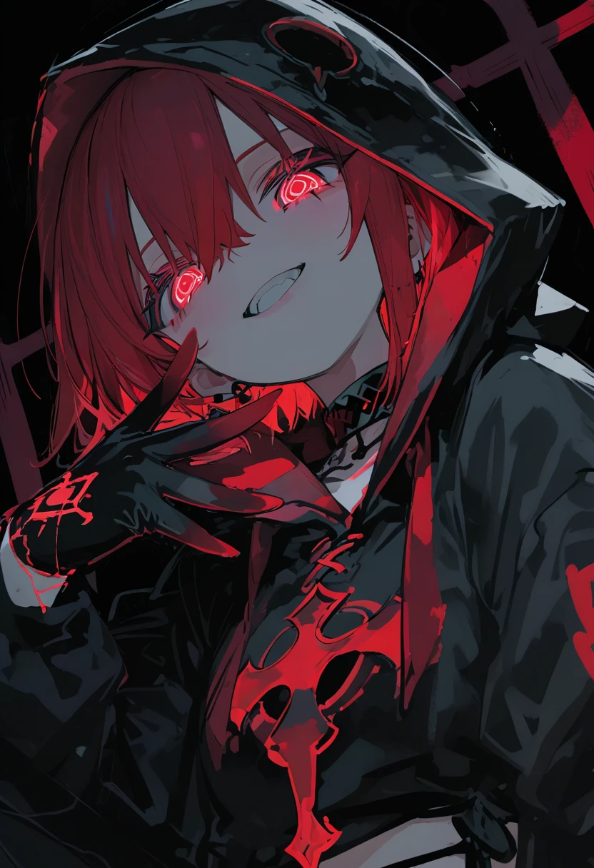 Eyes Glow Red in the Dark villain style