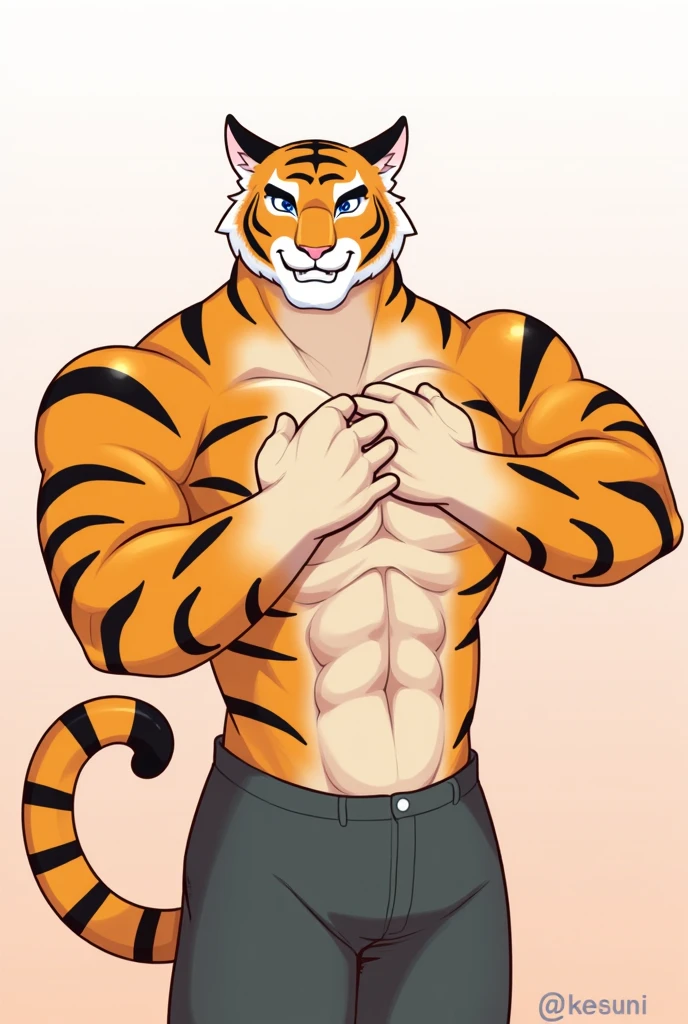 Muscle tiger male big pecs big muscles