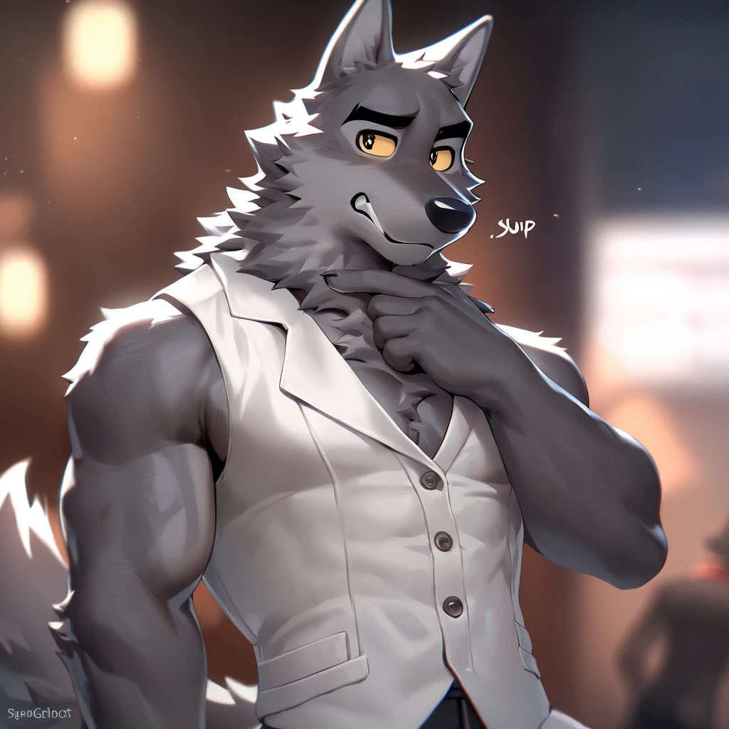  (((  Mr wolf bad guys))), in a interrogation room with a single white fold out table with a spotlight above and that is the only light in the room , (by Homogenousrule, by Wildering, by Foxovh, by Catcouch), 4k,(by totesfleisch8 and white fur, 
(( posing in a laboratory for image )),Sharp gaze, hentai , anthro, shortstack, standing, looking  at viewer,muscular, background, extremely detailed, 3d render, high quality  digital art, huge thighs , detailed eyes, ,henati, good anatomy, good perspective in a laboratory , front towards viewer,face up, by bebebebebe, by sicklyhypnos, by gerkk, by orf, (  by cutesexyrobutts, by darkgem, by zackary911,(  by singafurian, by daftpatriot, sassy, cute, detailed face, handsome , seductive face,  face, detailed mouth, white fur, hentai style, leo alvarez, bara, (posing:1.3), (soft shading), 4k, hi res, detailed hands, ((detailed face, (detailed eyes:1.0), detailed)), by zackarry911, by zaush, (by personalami:0.5), looking at viewer,  image, navel, nipples, full body, one person focus, thick thighs,  Hentai, day, sexy, sensual, detailed, uploaded to e621, beautiful and detailed male image of an anthropomorphic wolf ,(highres,:1.2), Smiling happy extremely detailed, photorealistic, 3d render , high quality  digital art,Hentai artstyle, a close up of a person, in a interrogation room with a single white fold out table with a spotlight above and that is the only light in the room, Mr wolf bad guys,  muscular, lobo, the second, large pectorals, venous muscles, Huge muscles, flexing, wearing speedo, smilin