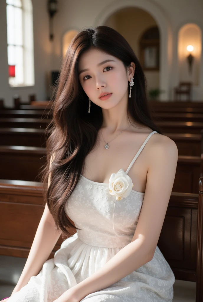 there is a woman that is sitting in a flower garden, beautiful young korean woman, gorgeous young korean woman, beautiful south korean woman, heonhwa choe, jaeyeon nam, hot with shining sun, lovely woman, cute korean actress, jinyoung shin, hwang se - on, lee ji - eun, lee ji-eun, bae suzy, park ji-min