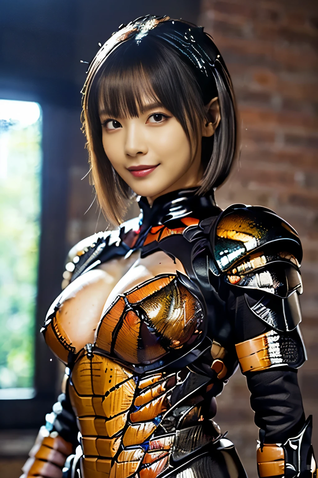 (high resolution,masterpiece,best quality,extremely detailed CG, anime, official art:1.4), realistic, photo, amazing fine details, all intricate, gloss and shiny,awesome many layers, 8k wall paper, 3d, sketch, kawaii, illustration,( solo:1.4), perfect female proportion,villainess, (fusion of dark brown cockroach and lady:1.4), (brown cockroach form lady:1.2), (brown cockroach lady:1.2), (fusion:1.2), (solo:1.4), (evil smile:1.2), muscular, abs, (cockroach brown exoskeleton bio insect suit:1.4), (cockroach brown exoskeleton bio insect armor:1.2), (brown transparency cockroach wing:1.4), (brown cockroach antennae:1.3),
