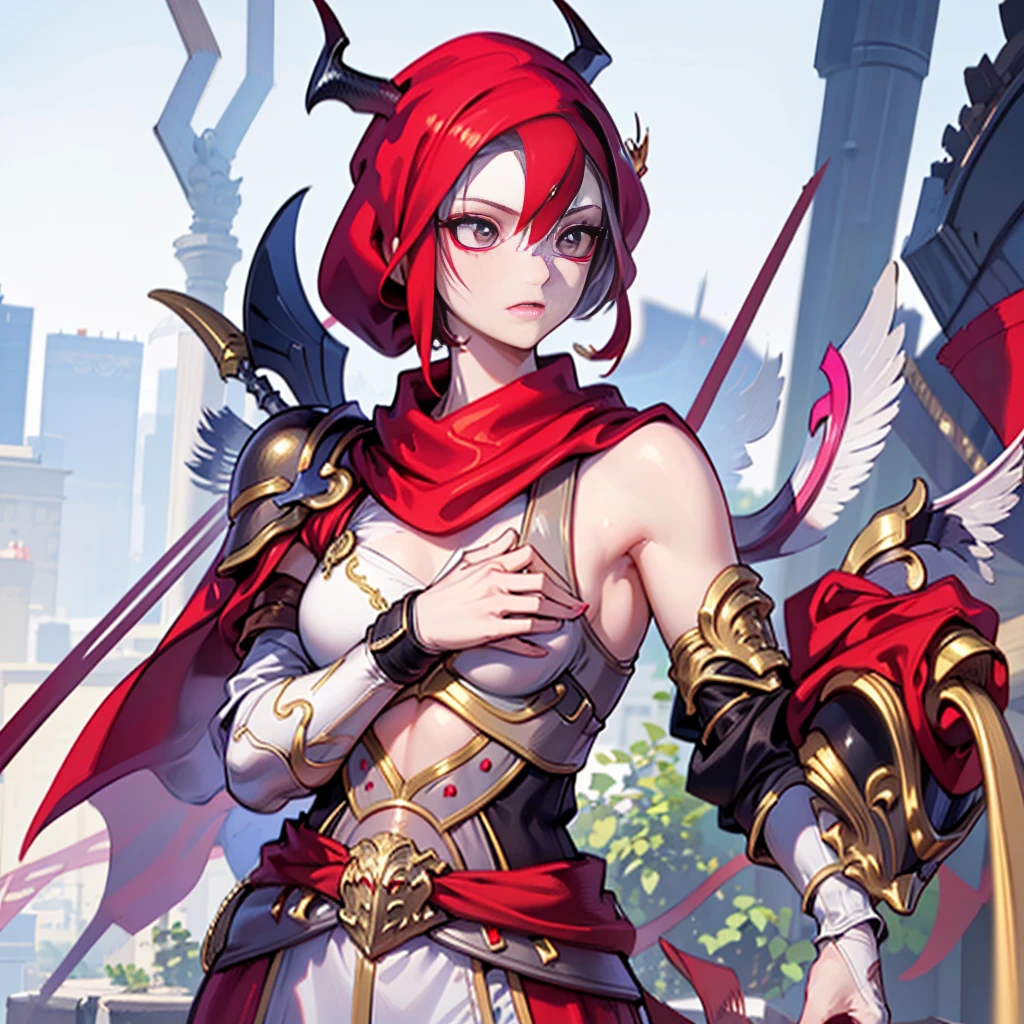 <lora:CYPHER MK1 by CARAXES:0.75> , armor , glowing weapon on back , glowing , cape , neon lights , holding gun ,
,(1girl:1.3, solo:1.3), focus girl, female focus, brown hair, beautiful detailed girl, detailed fingers, extremely detailed eyes and face, beautiful detailed nose, beautiful detailed eyes,
mixes realistic and fantastical elements, vibrant manga, glassy translucence, vibrant illustrations, perfect(face ,eyes ,nose), huge breasts, thick thighs, wide hips, small waist, tall, glossy pink lips, red eyes, sexy , blushing, cleavage, (((medium hair:1.3), short bang, pink red hair, floating hair novafrogstyle)),
(RAW photo, best quality), (realistic, photo-realistic:1.5), extremely detailed, CG, unity , 8k wallpaper, Amazing, finely detail, (masterpiece:1.5, best quality), realistic, (real picture, intricate details, depth of field), dynamic posture, smile