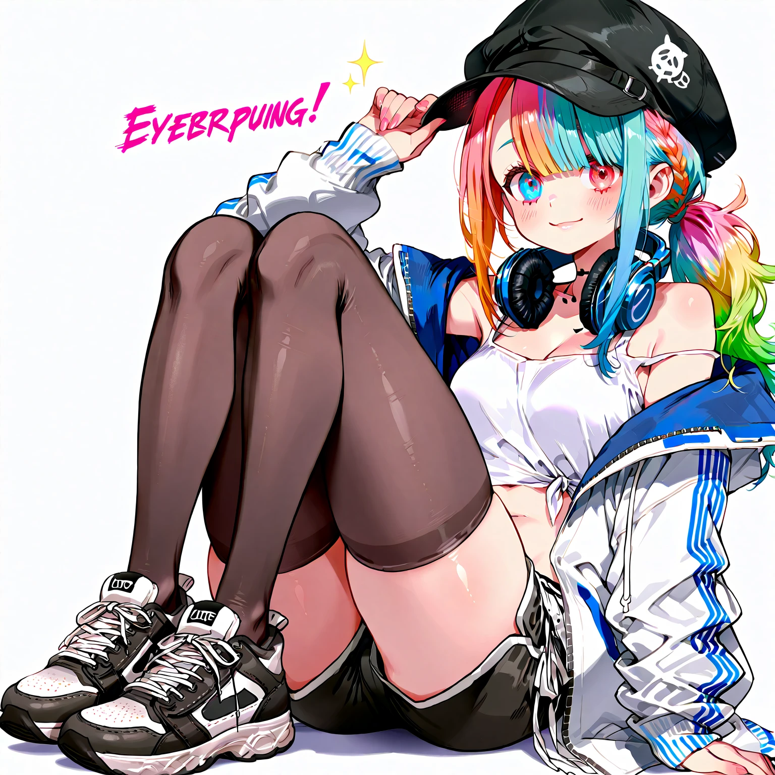 Anime girl sitting on table, beautiful anime girl crouching, Biomechanical OPPAI, Sexy pudica pose gesture, seductive anime girls, with index finger, the anime girl is crouching, an oppai cyberpunk, hajime yatate, rogue anime girl ayanami rei, ryuko matoi, sexyposture, konachan，Exhale the mist，open open mouth，Stick out your tongue mermaid line，musculature，Ambiguous eyes，High-fork panties，Be red in the face，huge tit，over knee socks，Excitation，open open mouth，Stick out her tongue， dropping saliva，White popsicles，Melted popsicles，Hair tied up，Long tongue，Single horsetail，The melted popsicle falls on the chest，Excitation，Place your hands on your chest，Plenty of liquid，White liquid，Floating popsicles，Suck on popsicles，love heart，Throw a wink，looking at viewert，Lick gently，Camel toes，Popsicles in his mouth，Semi-closed Eyes，musculature，Melted popsicles drip to the ground
