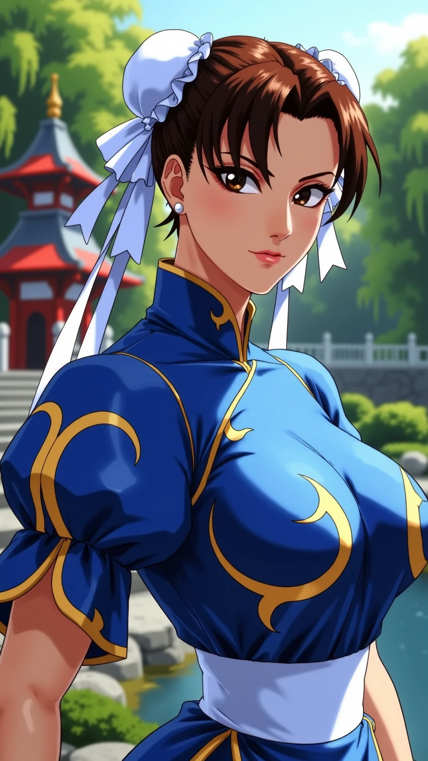 ((A woman modeled after the character Chun-Li)), , Medium Hips, Bright Eyes, Very flashy,Huge breasts, Puffy nipples, tight, ((ultra Realist)), TM Ninja White, icon, cores Vibrants, Vector Style, Digital Art, 4K, Intricate details, charm, Professionally done, Beautiful vector illustration, 12k resolution, ..3d, Detailed description of all characters, ((Very detailed)), ((Vibrant)),((super high quality)), ((Hyperrealism)), ((Photorealism)), [Octane Rendering] , In the city, Lots of cars (Realist), Very detailed, SF2CL,Oda Non style,
