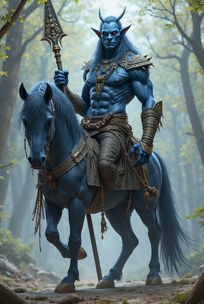 A sexy indian man dressed as lord Shiva, handsome face ,long curly black hair , , head to thighs on focus , (penis), homoerotic, nsfw , holding a trident,