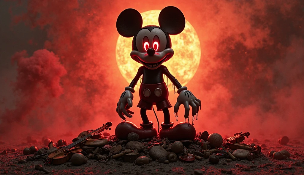 <lora:b3ks1n:1>b3ks1n mickey mouse but dead for 1000 years