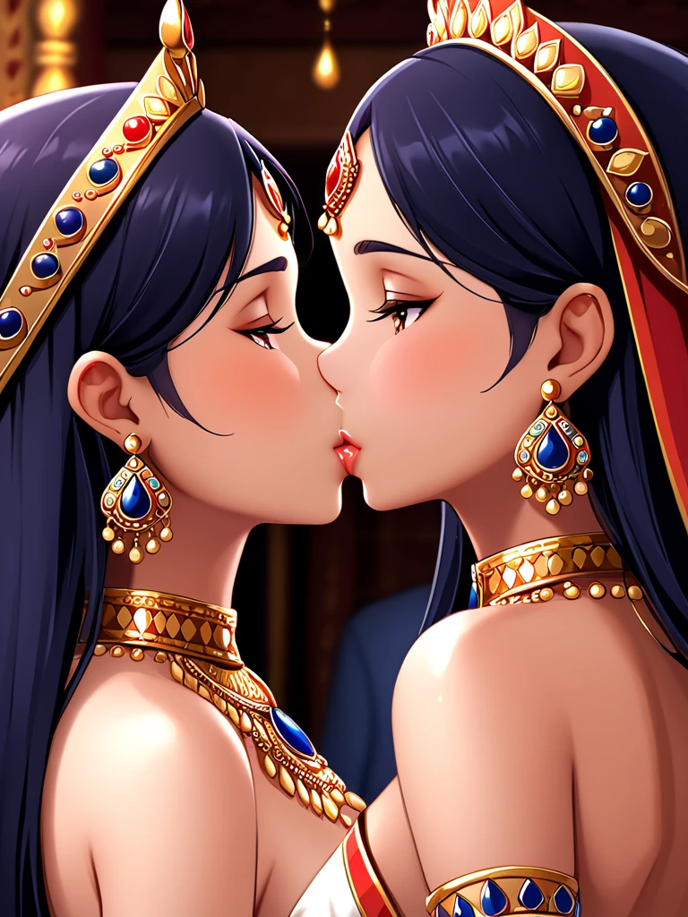 Hot sexy beautiful one indian princess giving deep-throat blowjob to ugly fat old man, long sparkling chandelier earrings,big breasts, ,black hair ,blush,blue eyes,red lipstick, chandelier jewelry,makeup, ornament, chandelier necklace,waist chain, rings,bangles,hair flower brochure,hair pins,hair chain, royal palaces and grand architecture, Traditional Indian sari, elegant draping style, intricate floral motifs, handwoven silk material, embellished with sequins and beads, sparkling gemstones and gold accents, artistic rendering of Indian culture, traditional jewelry and accessories, indian traditional wedding saree, crown , ahego face , Cumming