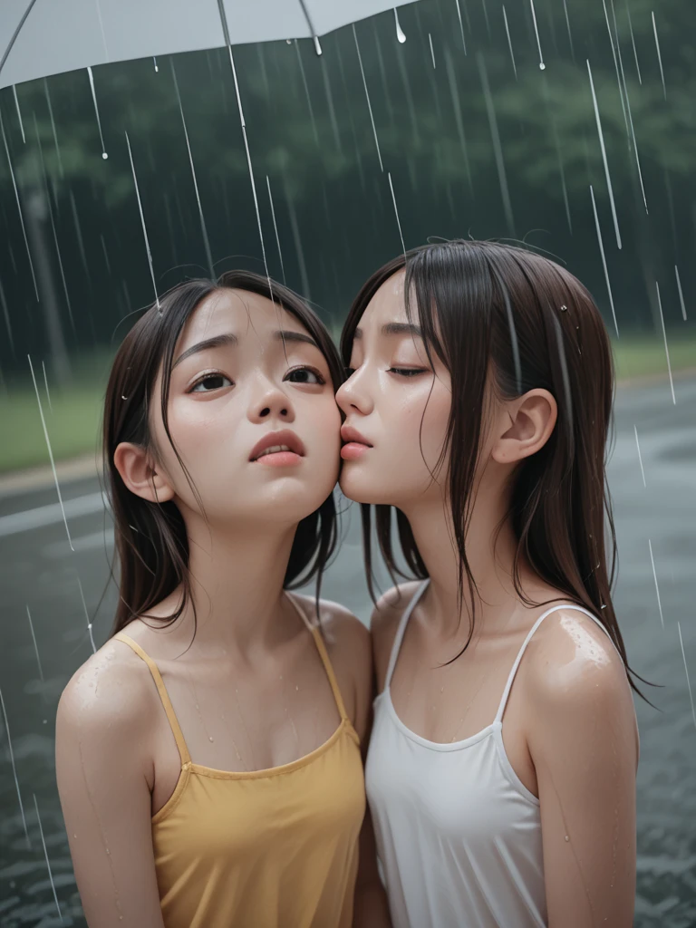 (Masterpiece of RAW photography:1.37)(Snapshot of 3girls having fun in open shower room by the pool, kissing face to face), {Braid hair|With Bun}, (School Swimwear), the body is covered with juice {White LiquidSoap|Sweating|be sweaty}, WetFace Wet pearl skin, ((Wet swimsuit)), Perfect Lighting (bokeH:1.4), Roundly butts, (Shower Water:1.6) { (Gigantic Overflowing sideboob) | Butt cruck | (from above:1.4) }, {hidden hands|(Corrected Childish Hand)} BREAK (NOGIZAKA girls)  ((Extremely Detailed very KAWAII face variations)), perfect ???????, Childish, captivating gaze, PerfectEyes ElaboratePupil with (sparkling highlights:1.2), long eyelashes, Wet RED Lips with beautiful details, RosyCheeks . { (Dynamic joyful expressions) | (:d) } . (close-up:1.28), Assfocus (Full of Water like Downpour, Everything Wetted:1.6) ((Starry Water Particles))