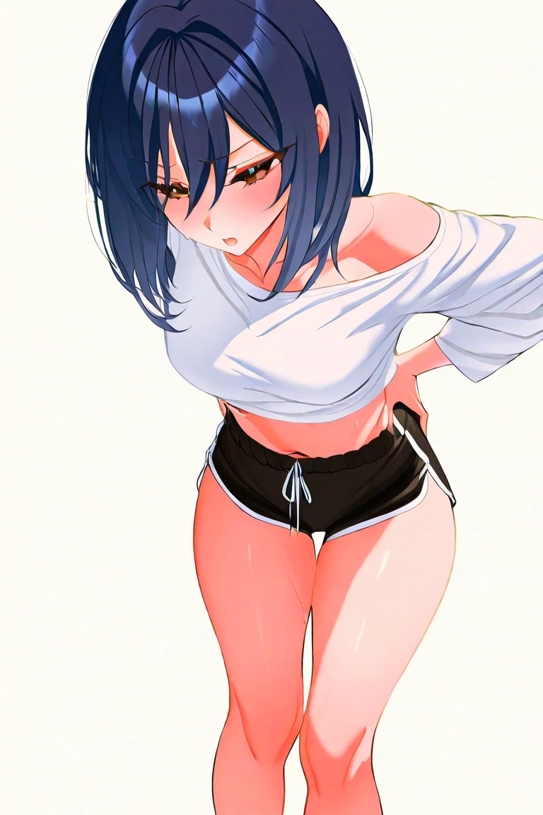(masterpiece, highest quality:1.2), One girl, alone,Are standing_Split,
Bobcut, White sleeveless tank top,Blue Denim Shorts