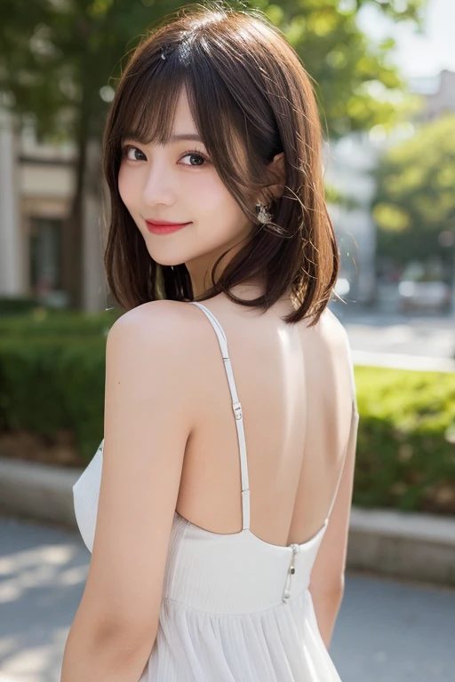 (masterpiece、High resolution、High resolution、超High resolution、beautifully、16k、Flawless照明、sunlight）1 female (Flawlessレースのブラジャー、FlawlessＴback、White or pink、Crouch down、Full body description、M-shaped splits、1.6）（Age 25、Brown Hair、Long Hair、curl、Clear Eyes、Thick lips、slim、thin and long、OL、）garden、cherry blossoms、cherry blossoms並木