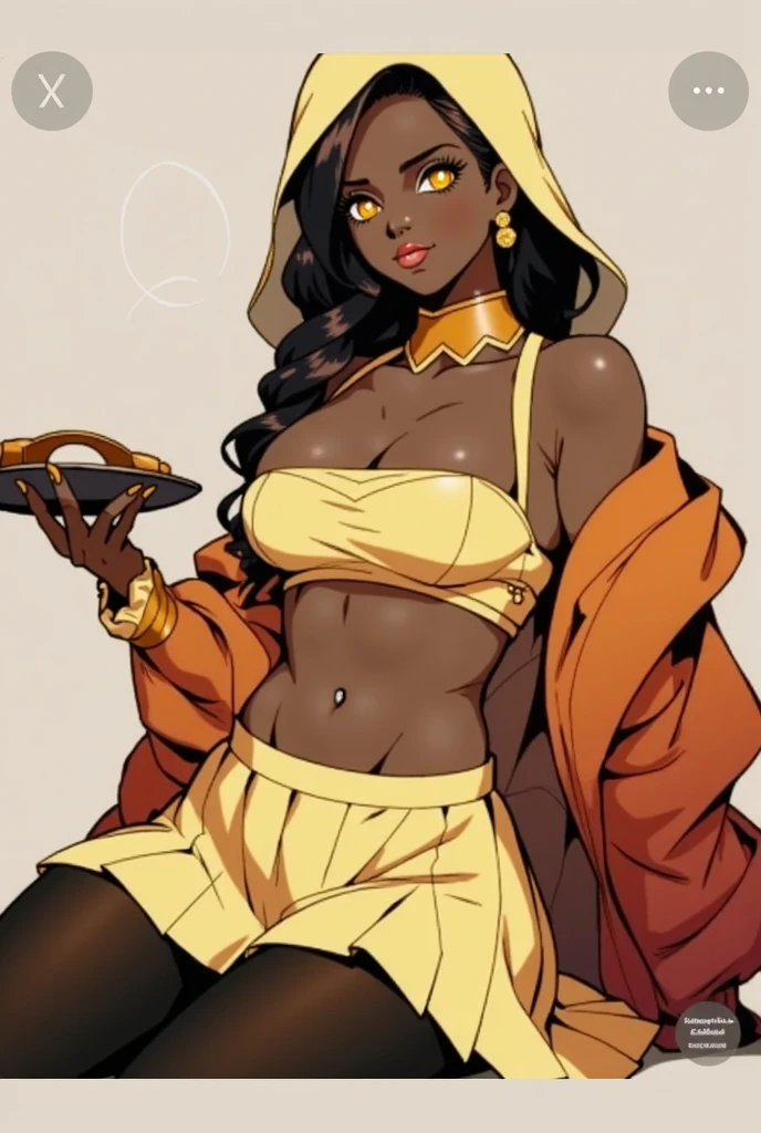 dark skin woman lunch time expensive resturant abs