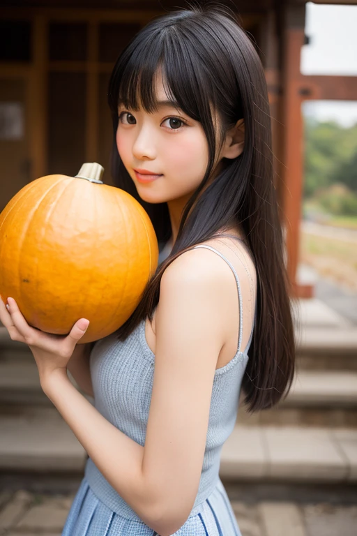 A slight smil、NSFW、((cammel toe))、(Female genitals:1.1)、Sexual Girl 、18year old、 Adorable、 (Twin-tailed) 、 (a high chroma、top-quality:1.0)、 (highlydetailed skin)、 (Best Quality:1.1)、 (超A high resolution:1.0) 、(photographrealistic:1.0)、 (ultra-detailliert:1.0)、 (8K、 Raw photo:1.1)、(autumnal、Trees with bright autumn leaves々々:1.3)、Halloween、pumpkins