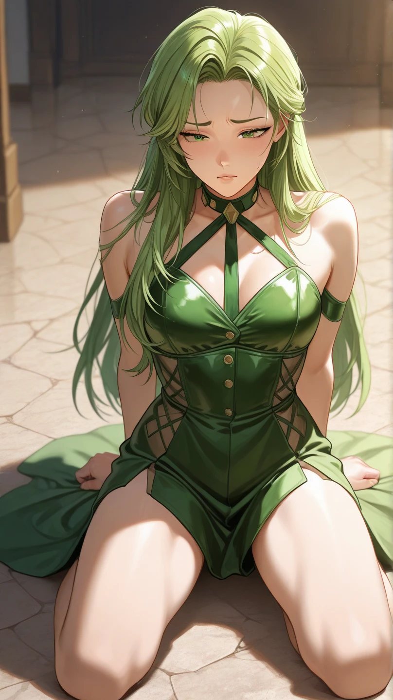 1 girl, Kale, big breasts, private parts appearing crawling