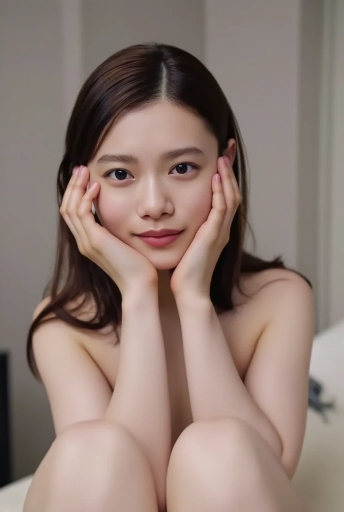 ((naked))(masterpiece, professional lighting, 16k, 8k wallpaper, RAW photo, realistic:1.8, Super detailed, natural gentle lighting, fine skin, detailed face, fine eyes, texture skin, cinematic composition, detailed background:1.2 ), , cute beautiful woman with perfect body: 1.4, slim big breasts: 1.2,