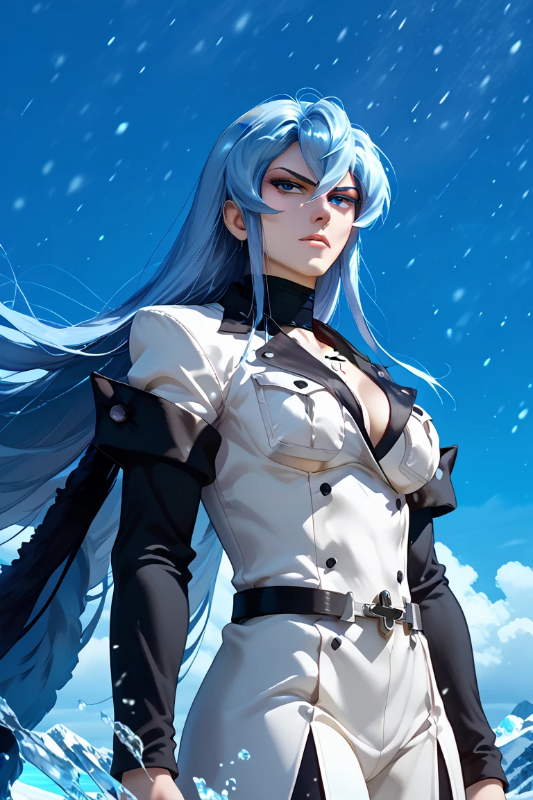garota anime com cabelo azul posando com uma roupa preta, Esdeath, Esdeath from akame ga kill, menina anime sedutora, Melhor Avaliado em Pixiv, Artgerm extremamente detalhado, Estilo Artgerm, Artgerm em ArtStation Pixiv, como Artgerm, Popular em Pixiv, trending on artstation pixiv, Estilo Artgerm, Artgerm. anime illustration
