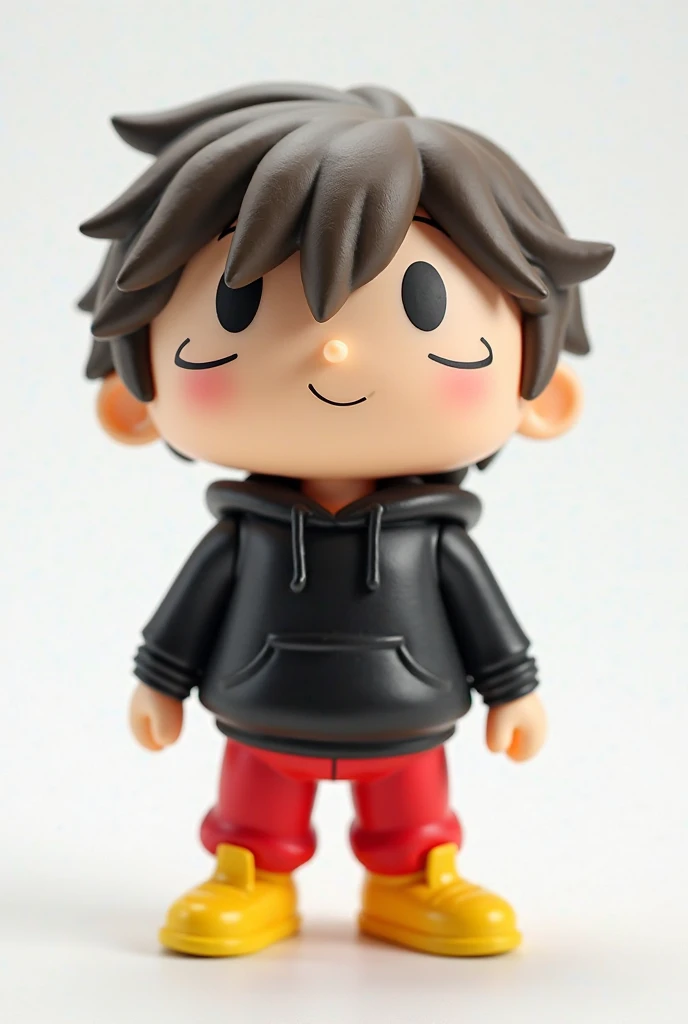 Create a logo mascot where the mascot is a black-haired gamer boy with a sweatshirt and has the letters underneath "Elias"