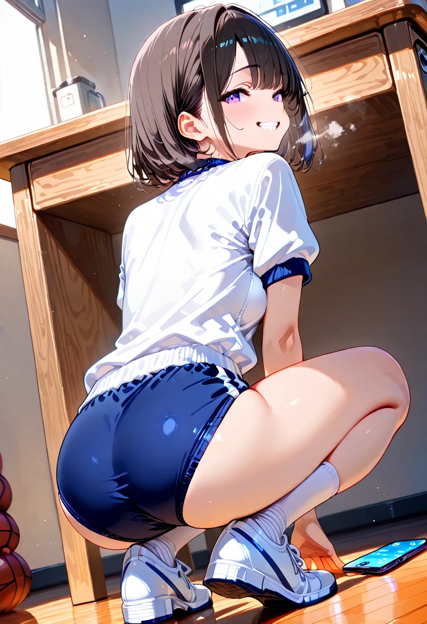 girl、nsfw、virus man、Reverse Shooting、StripesPatterned panties、pussy、Panties with holes、open vagina、