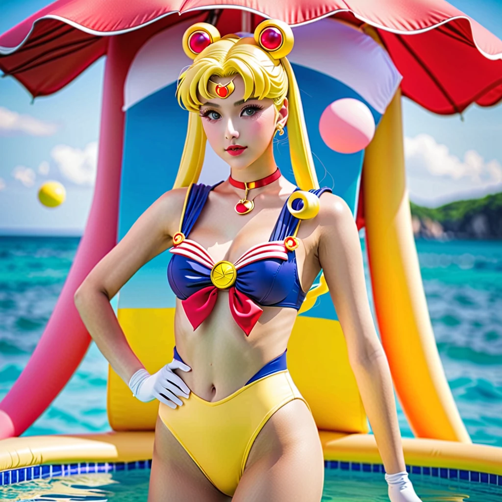Swimsuit Sailor Moon,Crotch bulge