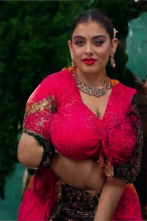 (RAW, best quality,4k,8k,highres,masterpiece:1.2) Indian woman wearing big hook blouse, peticot fat chubby big cleavage Big round breasts 20 years old, (chubby cheeks:0.9), (chubby fat big body:1.1), Big fat Chest, big fat breasts Big fat Cleavage (bindi), (vermilion), An Indian beauty, charismatic, dark-skin, view the viewer, naughty kissing lips , Indian slums