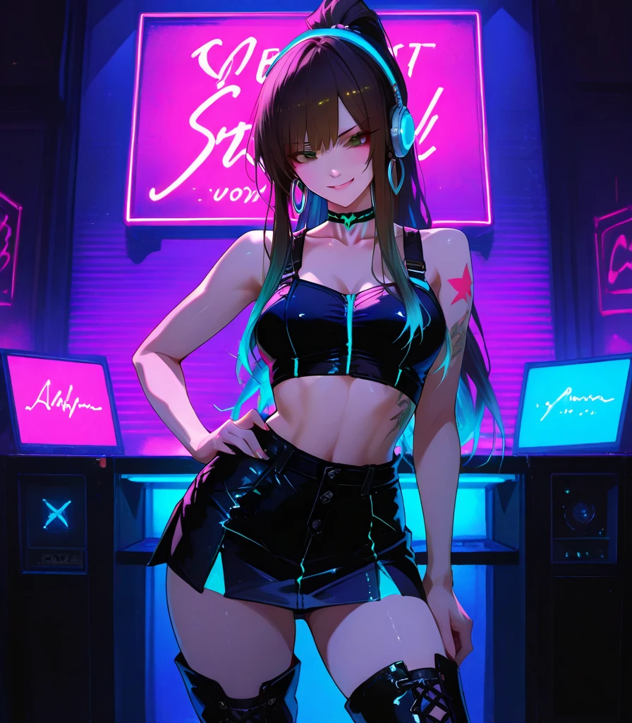 DJ, nightclub, female DJ's figure