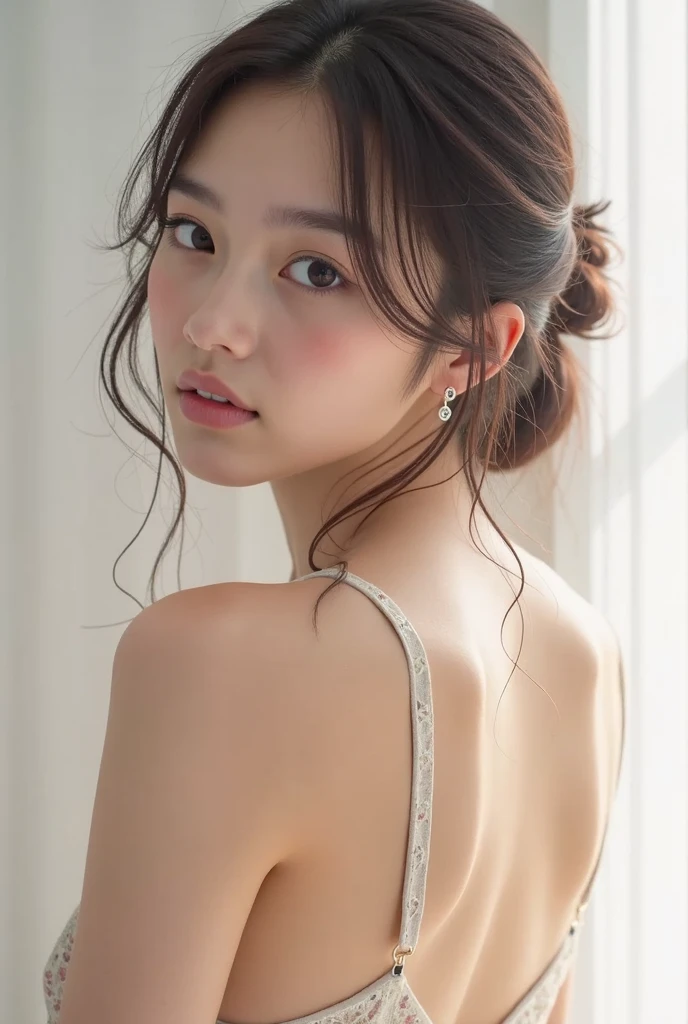 Best quality, masterpiece, ultra high res, (photorealistic:1.4), raw photo, 1girl, offshoulder, in the dark, deep shadow, low key, cold light