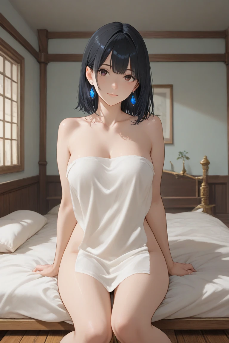 nude,全naked,clear,Married Woman,mother,whole body,Character portrait,Perm,天然Perm,Wavy Hair,Black Hair,slender,Slender,naked,skin,tits,skin露出,Black Hair,Big Breasts,Large Breasts,Wear glasses,,Watching the audience,Facing the screen,The feet are visible in the standing posture.