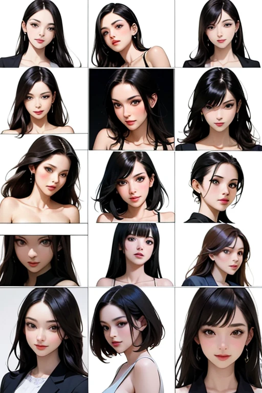has silver hair、Bob hair up to the shoulders、smile on face、Hats、babes　、For icons