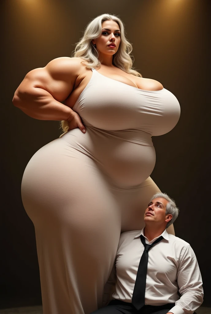 (RAW photo, best quality), (realistic, photo-realistic:1.3),best quality,highly detailed,masterpiece,ultra-detailed,,1girl,,dynamic angle,world masterpiece theater,,best quality,extremely detailed 8k wallpaper,,Amazing,cinematic lighting,, focus on face, playboy model, beautiful swedish women, super short blond ponytail hair, super huge heavy breasts, super big silicone breasts implants, lactation, very fat thick butt, super thick wide hips, very thick thighs, hourglass figure, pregnant women at 9 months, super huge pregnant belly, hyper pregnant, enormus big lips, bimbo, milf, very muscular, amazon, super plush, sweaty, super large butt implants, large heavy testicles, tight leggins, highheels, cum, veins, stand at full height, in alchemist laboratory, spread legs, big penis, futanari erect cock, big full condom, nude