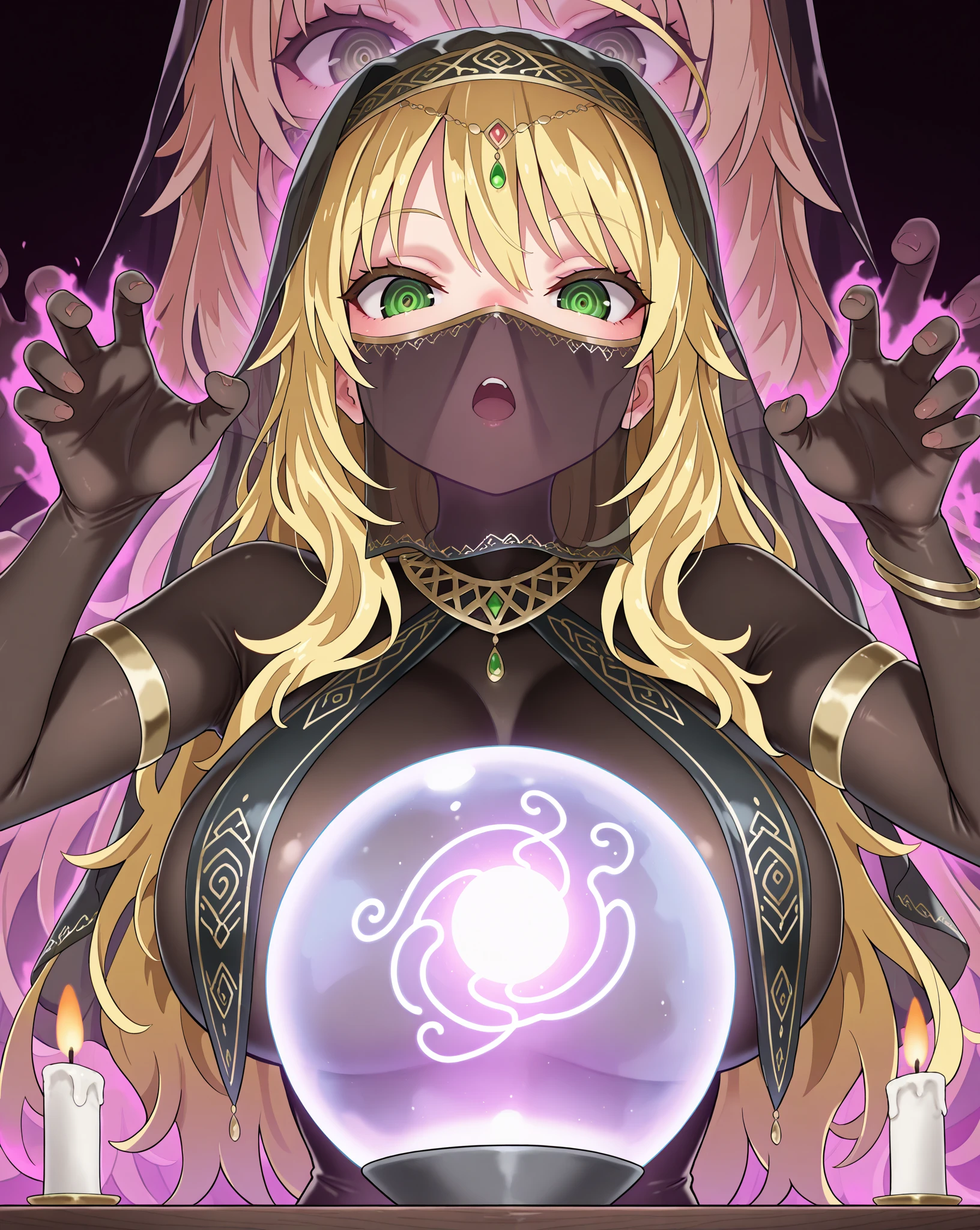 Intense fractal horror, digital glitch entity, electronic virus, cyber goddess, , breasts and nipples, perfect vagina, colorful, glowing, nsfw