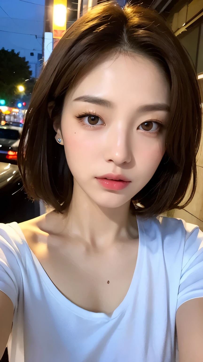 Best Quality, White skin, Real Human Skin, (Detailed face), oval-face, pores, 超A high resolution, (8K, Raw photo, Photorealistic:1.4), 1girl in, slim, (huge-breasted:1.37, Big Breast:1.37, Big cleavage:1.37), (Settled down、Look straight at your audience, goddess-like happiness:1.2, Stylish Model Pose:1.3, arms behind back), (Lifter Gloss, Eyelashes, gloss-face, Best Quality, 超A high resolution, Broad lighting,bobhair、(Puffy eyes)、Look at viewers、Turning Pose、Milk tea hair、model poses、studio shoot、Delicate skin type、Fine curly hair、hand to mouth、Neat and clean clothing、short-hair、Hair model photography、Hair that flutters in the wind、Transparent hair、Fine hair fineness、Wet hair、Perfect dynamic composition, Beautiful detailed eyes , the beach, Sexy face,Face feeling ecstasy,Face at the peak of sexual arousal、Bunching hair、too much cum, ((Yor)), ((cum on tongue)), cum on hands, (cum on facial),Face Close-up、