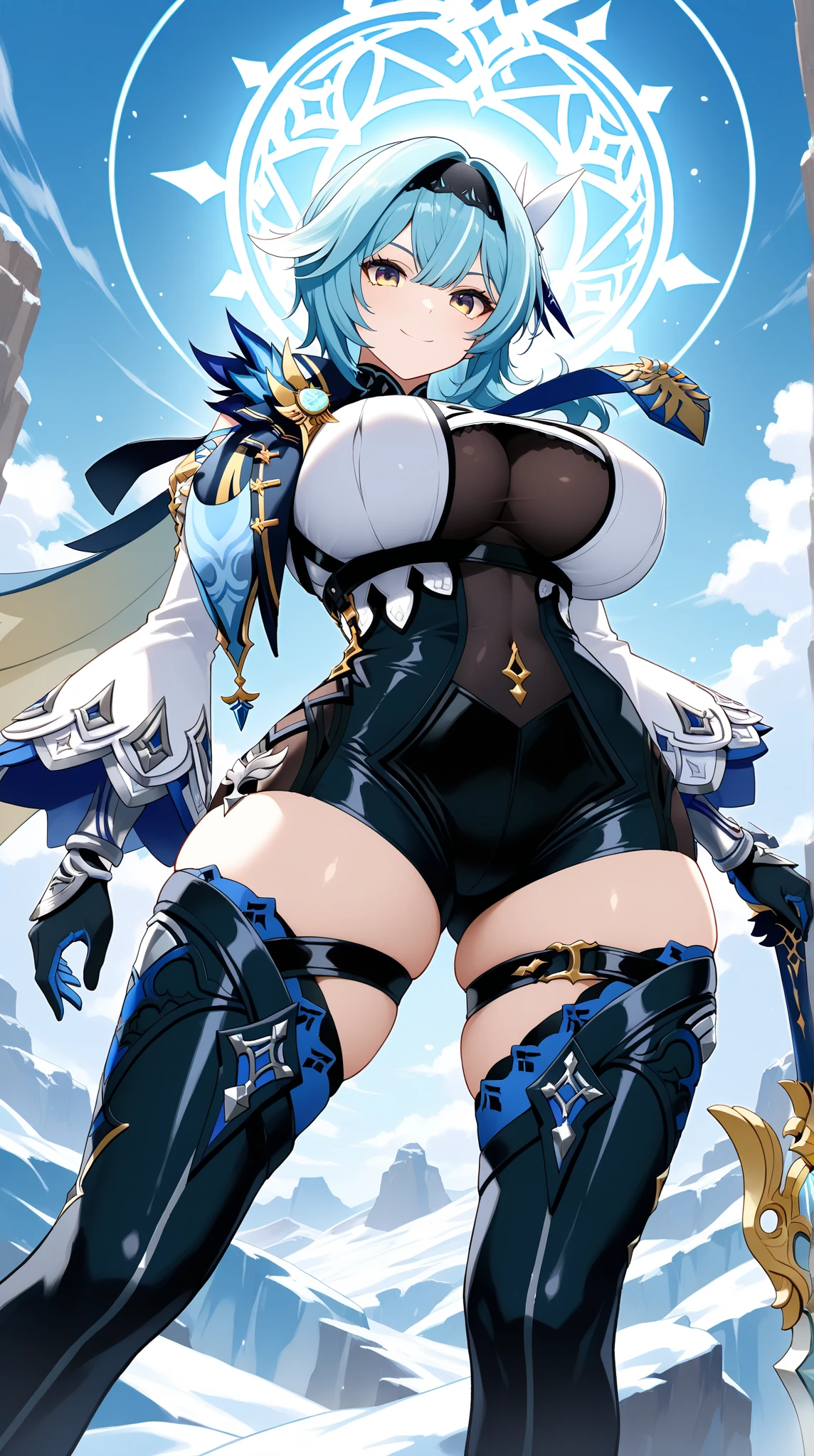 (huge breasts:1.4), Mecha Armor Full Suit, (cleavage), (The largest wing of the pair), transparent, tall legs, Are standing, sexy body, muscle abs.