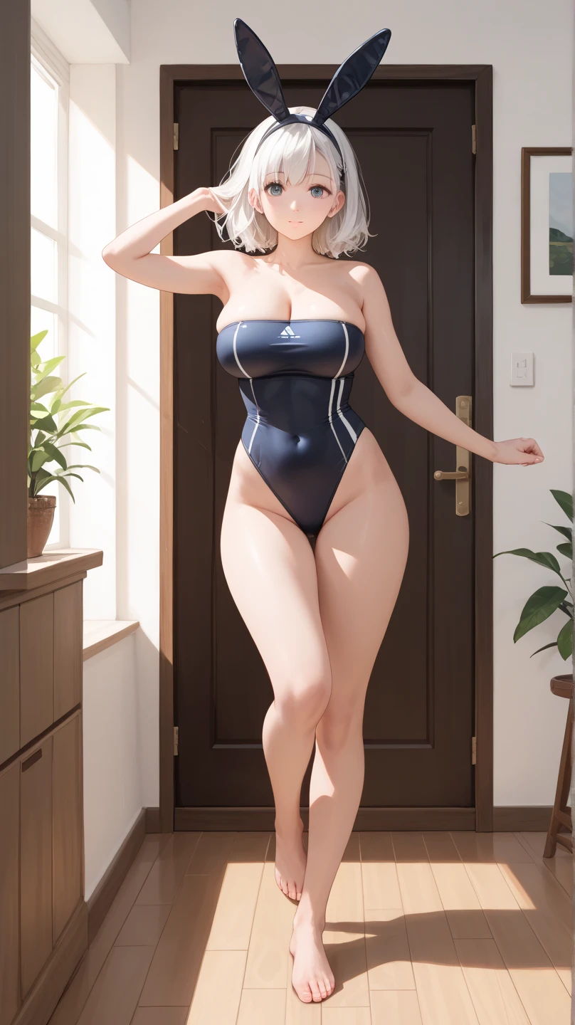 12 year old Japanese girl,(非常にdetailedな肌)(Beautiful female body)(美しいBig Breasts)(Big Breasts)(Pale skin)(Pointed Chest),(Erect nipples)(Best image quality)(Hyperrealist portrait),(8k),(Ultra-realistic,最high quality, high quality, High resolution)(high quality texture)(Attention to detail)(Beautiful details)(detailed,Extremely detailed CG,detailed Texture)(Realistic facial expressions,masterpiece,in front,dynamic,bold),(((short pixie cut))),(Very thin hair)(Super Straight Hair:1.5)( sleek bangs,Very light coppery amber hair,Hair in one eye) (((Wearing a white swimsuit))) (((The swimsuit is wet and see-through))) (((Her nipples are visible)))(((Accentuate the crotch)) (((in front傾いてお尻を突き出す))) (((Rear View))) (((Photo from behind))) (((彼女はAccentuate your butt為に腰を反らせている))) (((The lines of the body are clearly visible)))、(((Depiction of beautiful fingers))) (((Beautiful body depiction))) (((Accentuate your thighs)))(((I can see your thighs)))(((Accentuate your butt)))、(((Full body photo)))、(((Low angle photo)))、(((Correct ankle orientation)))(((Correct number of legs))) (((Accurate Body Composition))) (((正確な後ろからのFull body photo)))