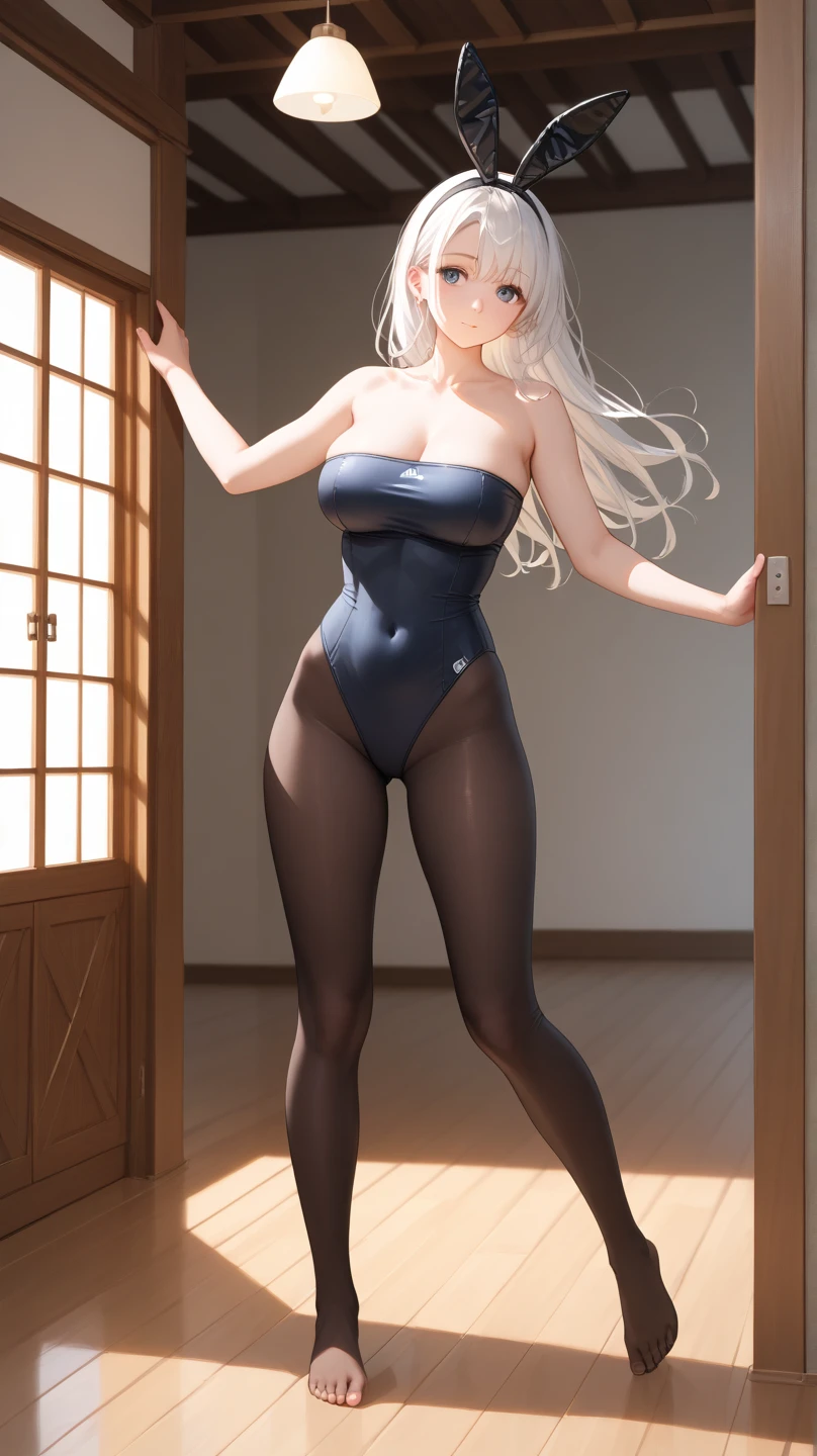 NSFW , (Highest quality:1.5, High resolution, 4K, Detailed lighting, Shaders), Illyasviel von Einzbern alone, Cowboy Shot,Long Hair, Gray Hair, Red eyes, ((Swimsuit))++ M-shaped foot Sexy Looks Seductive gestures atmosphere Super blushing Realistic locker room Sleep on your side, nude, Sweat, Shiny skin, Heavy breathing, ( Sex, Sexual intercourse, put in, Heterosexual, Moving lines, Motion Blur, Talking Spirit:1.1), (level, On my back, bed,Subjective:1.1)( On the body / Bukkake with excess semen splashing)