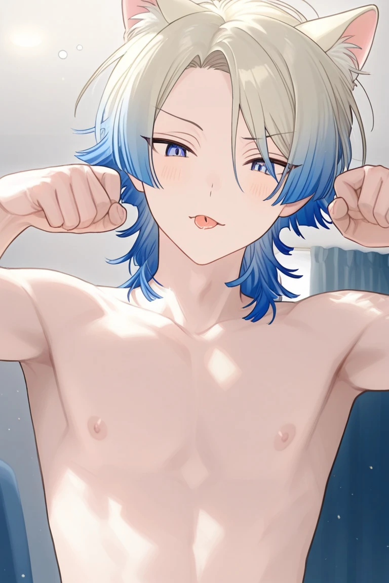 masterpiece,Highest quality,indoor,Ruined classroom,Watching the audience,White tile,Ocean View,noon,blue sky,1 Girl,Halo,Braid,Close ~ eyes,blush,Close your mouth,orgasm,naked,Flat Chest,Focus on face,upper body,pussy, 1boy,vaginale,Sex,1boy face, {{{ 1boy suck nipple, 1boy lick nipple}}}, 1boy tongue touch nipple,