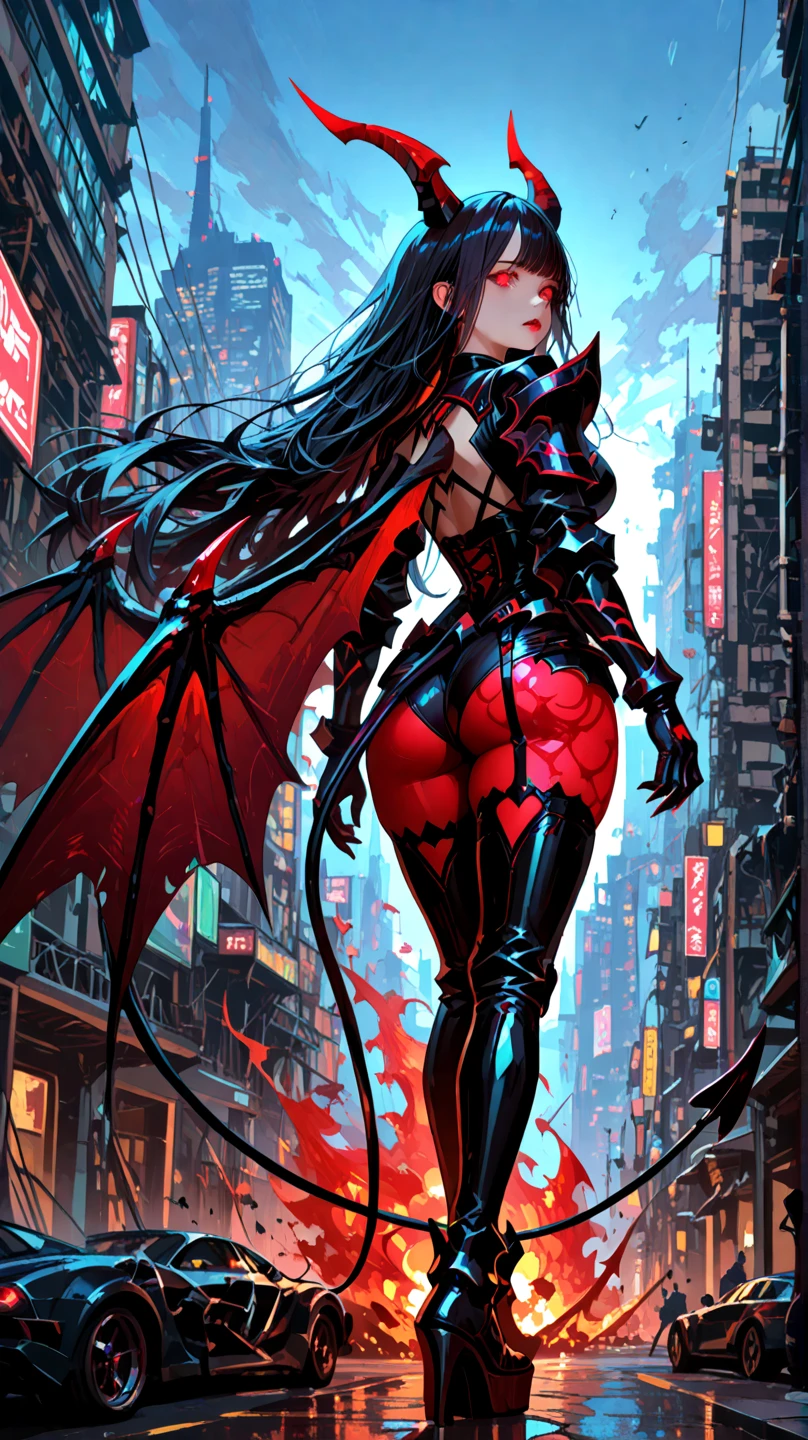 Full body cartoon vampire woman 4K futuristic