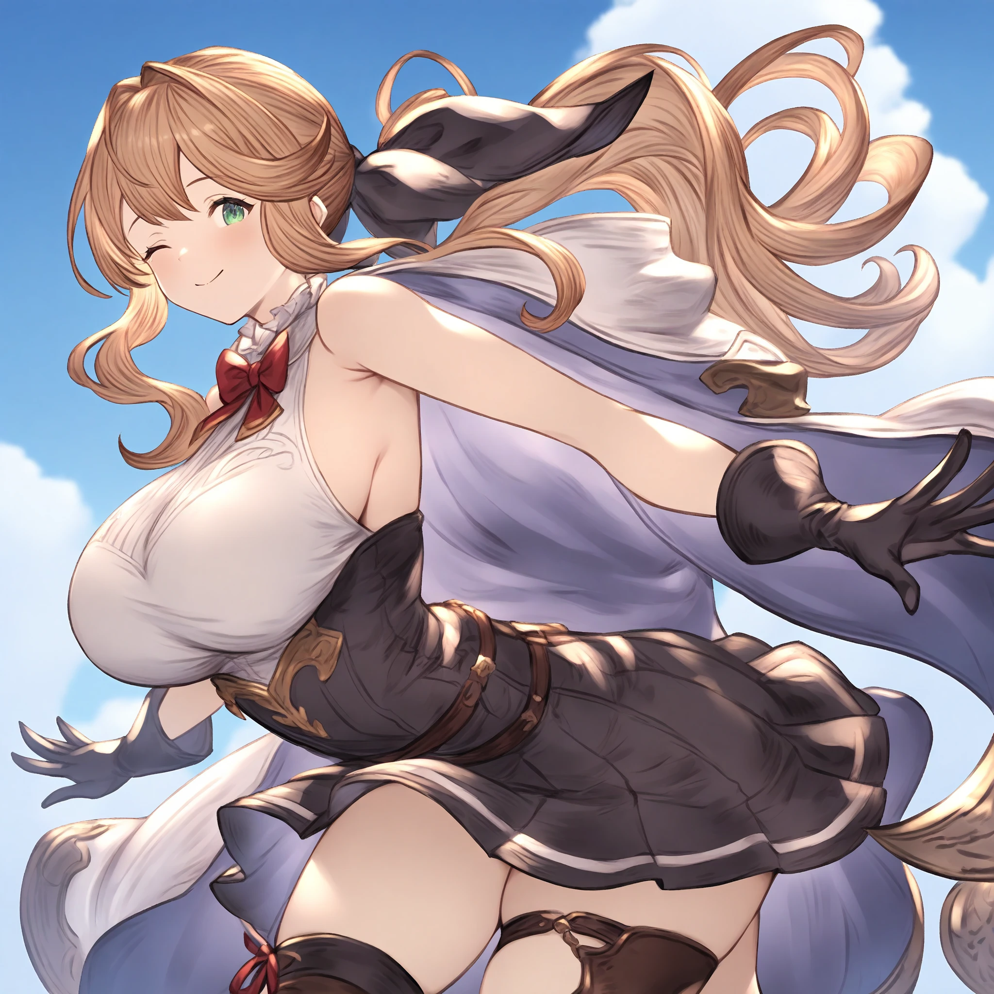 Giant maiden,Moe two-dimensional style,Pregnancy status,Round belly,Gaze at the bustling city, Lying down