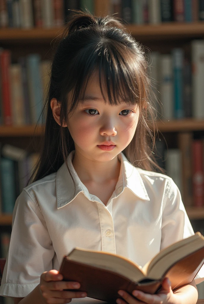 Girl studying